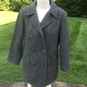 Centigrade outerwear medium gray coat 100% wool